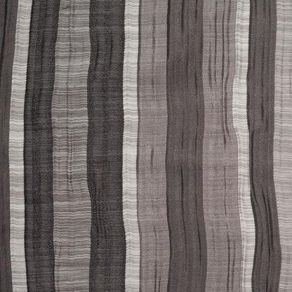 Indian Black/White Striped Poly/Cotton Brocade