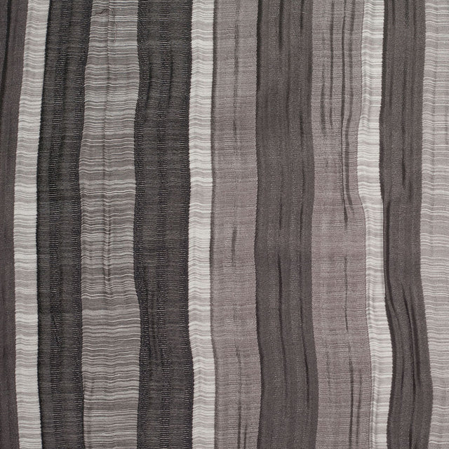 Indian Black/White Striped Poly/Cotton Brocade