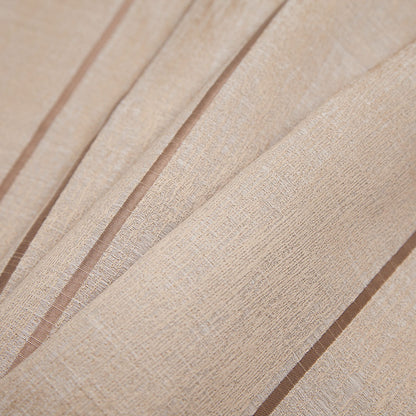 Indian Sand Striped Polyester-Cotton Brocade - Folded