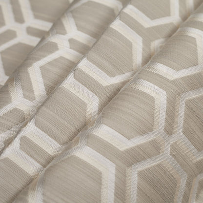 Pearl-7303 Indian Geometric Poly/Cotton Brocade - Folded