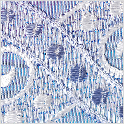 Sky Blue/Silver Jacquard Ribbon - Detail