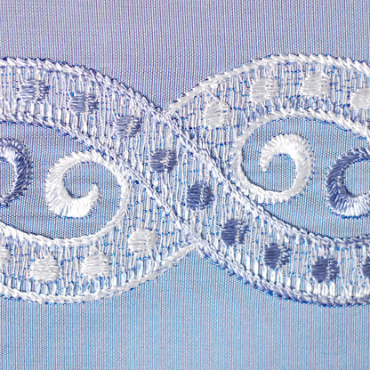 Sky Blue/Silver Jacquard Ribbon