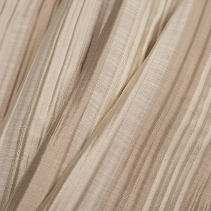 Indian Champagne Striped Poly/Cotton Brocade Folded