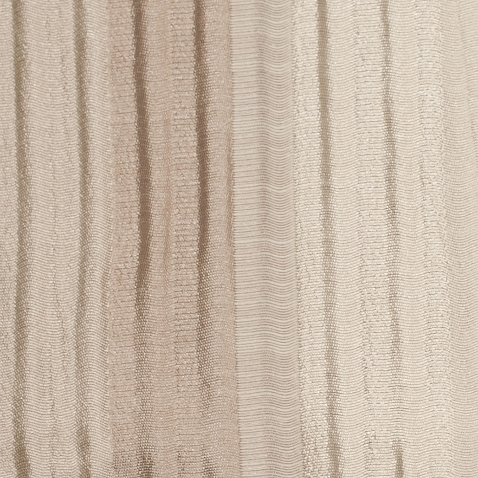 Indian Champagne Striped Poly/Cotton Brocade Detail