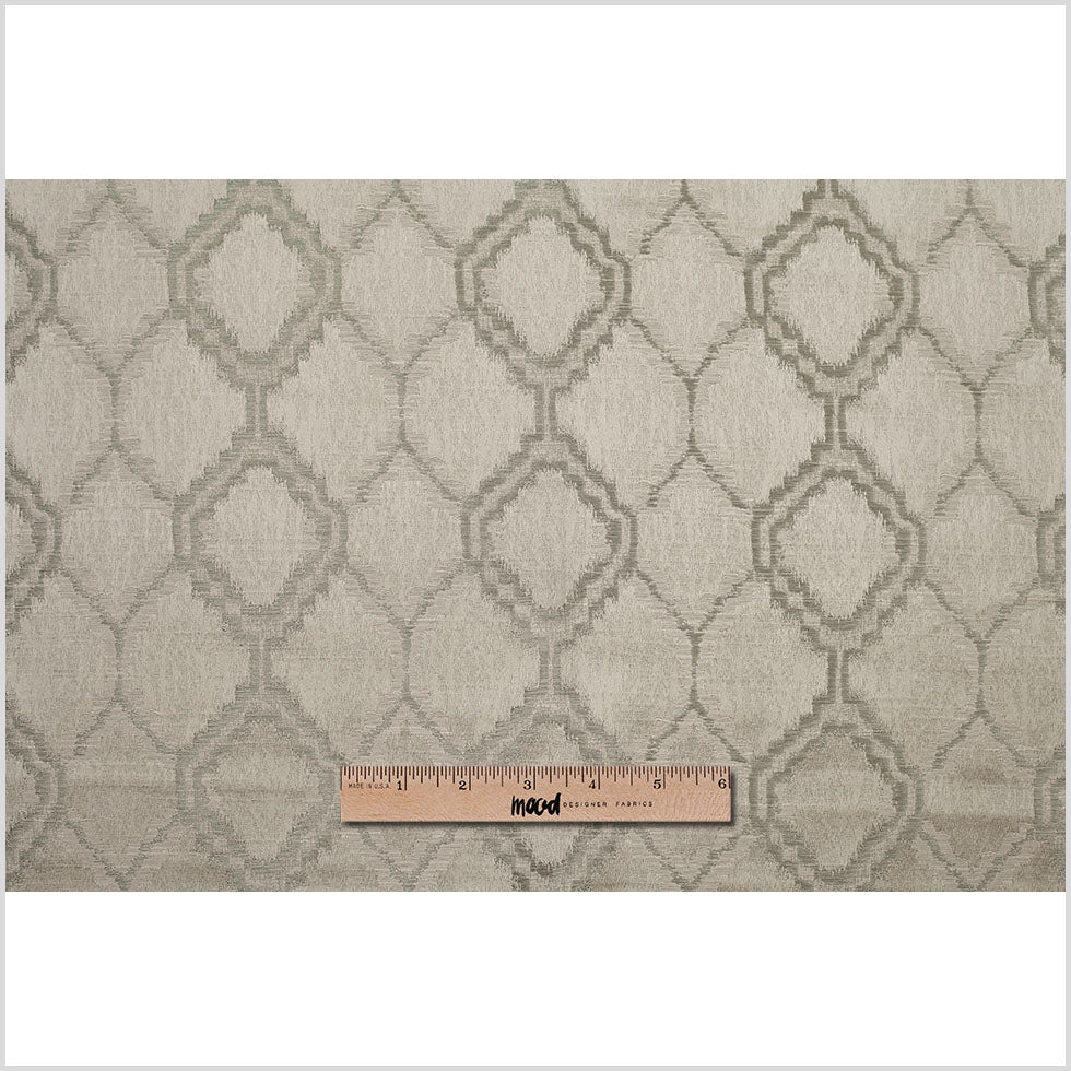 Indian Silver Geometric Poly/Cotton Woven Full