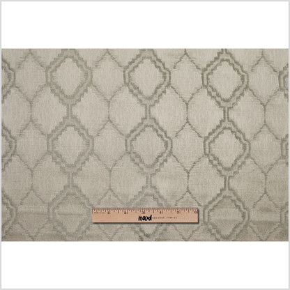 Indian Silver Geometric Poly/Cotton Woven Full