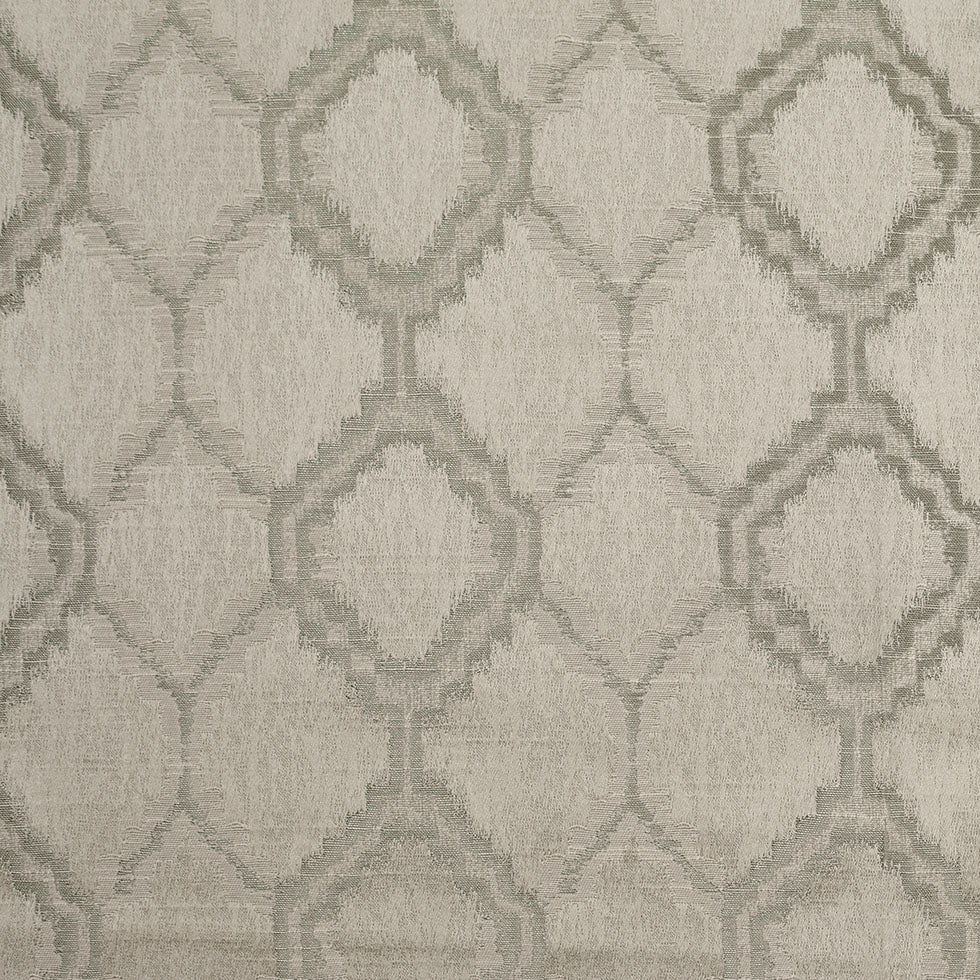 Indian Silver Geometric Poly/Cotton Woven