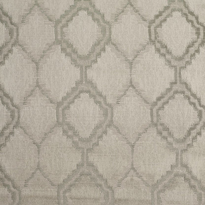 Indian Silver Geometric Poly/Cotton Woven