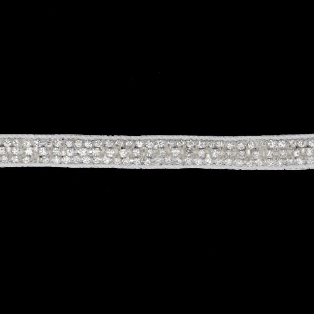 0.25 Silver Beaded Rhinestone Trim