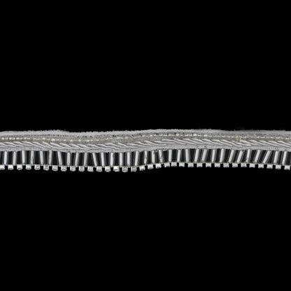 0.5 Pearl Ivory/Silver Beaded Rhinestone Trim