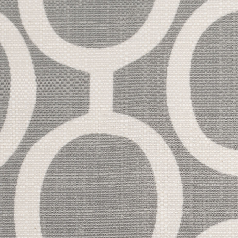 Spanish Gray/White Geometric Poly/Cotton Canvas Detail