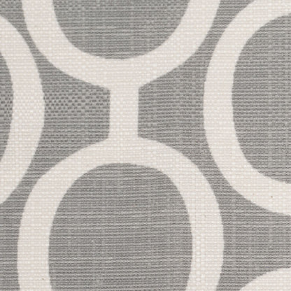 Spanish Gray/White Geometric Poly/Cotton Canvas Detail