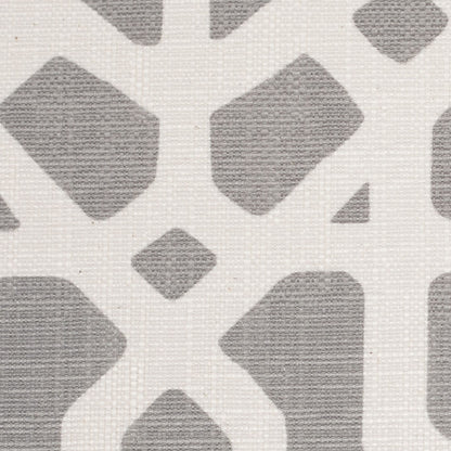 Spanish Gray/White Geometric Poly/Cotton Canvas - Detail