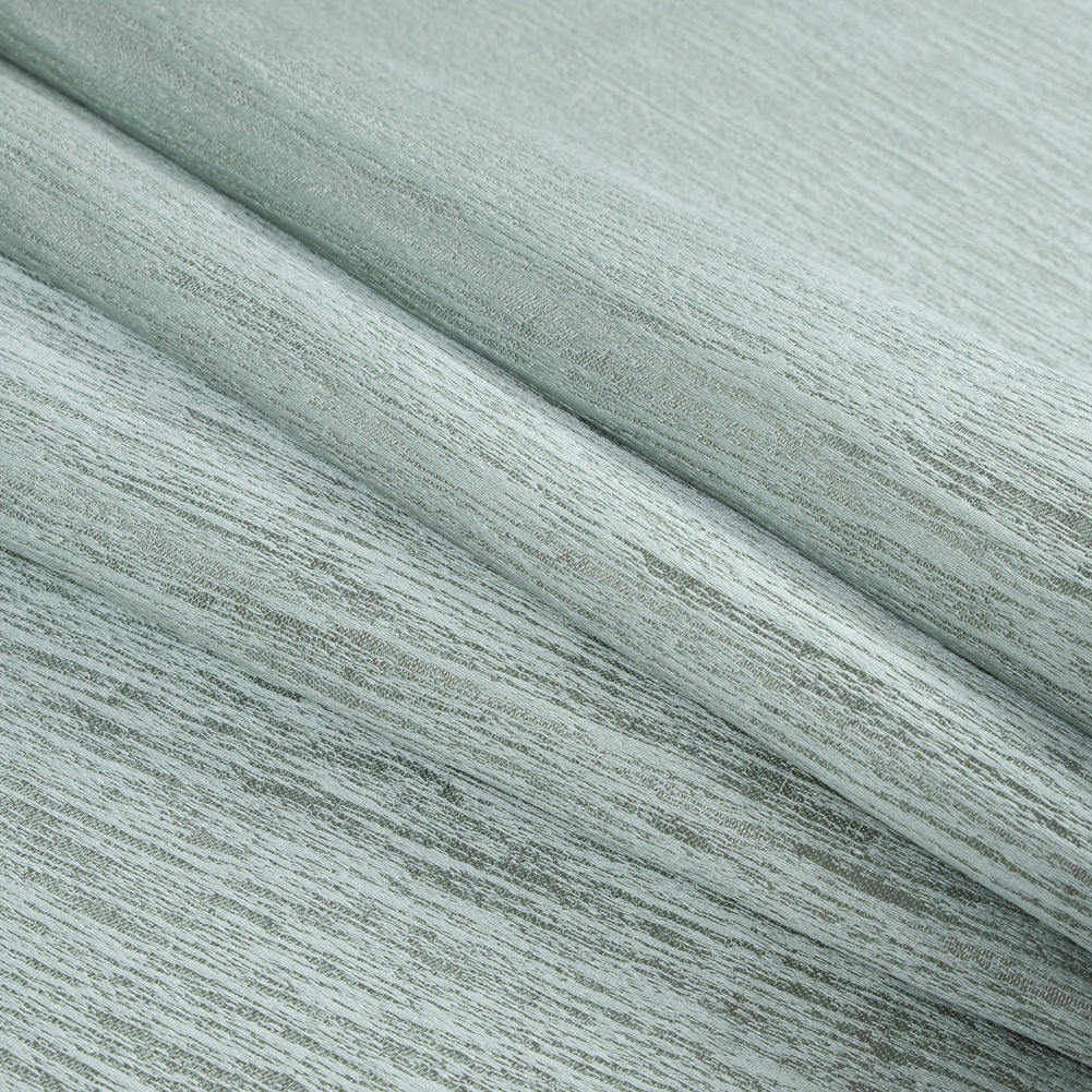 Mint Striated Woven Brocade - Folded