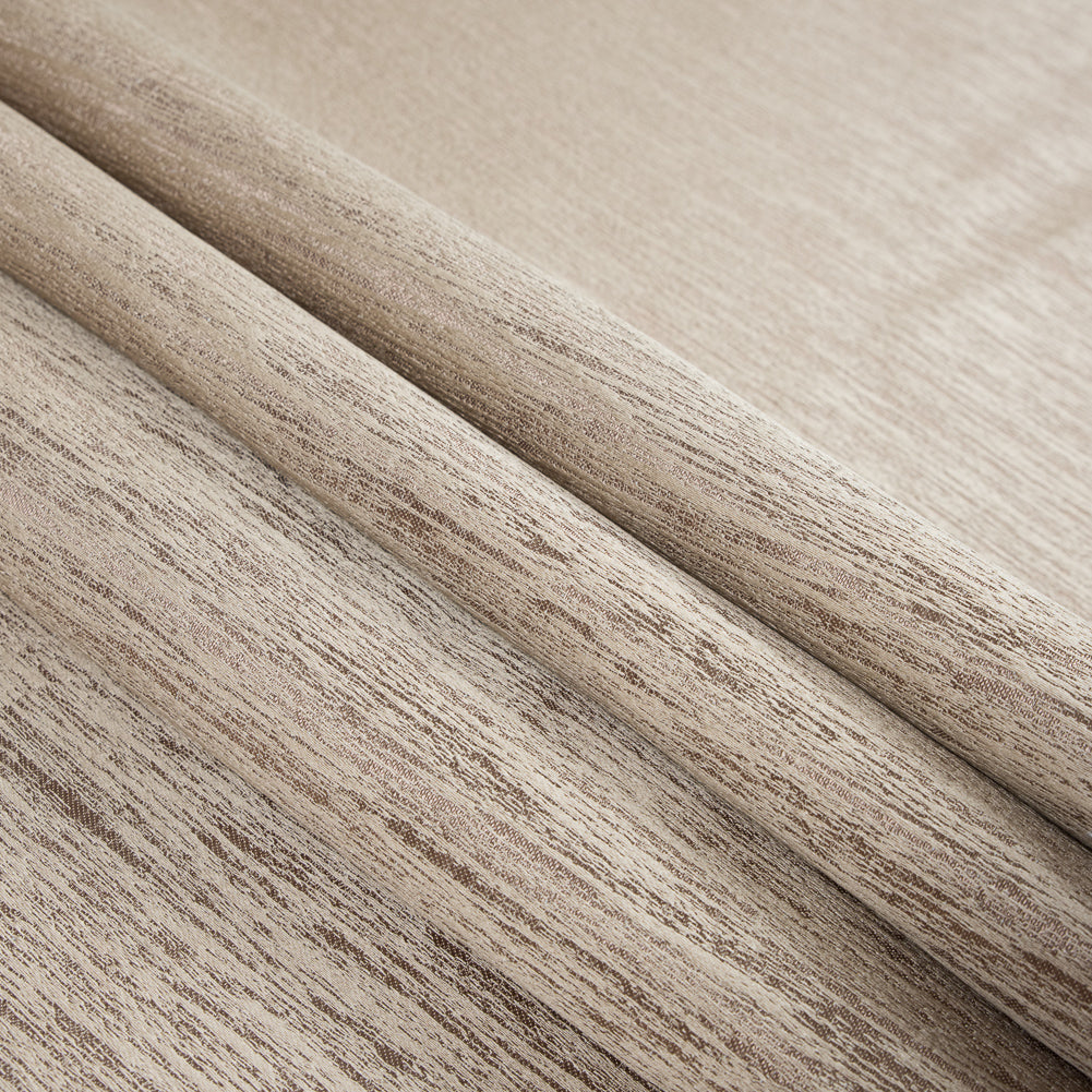 Mocha Striated Woven Brocade - Folded