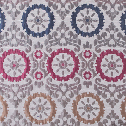 Gray and Pink Floral Brocade