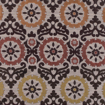 Brown, Gold and Copper Floral Brocade