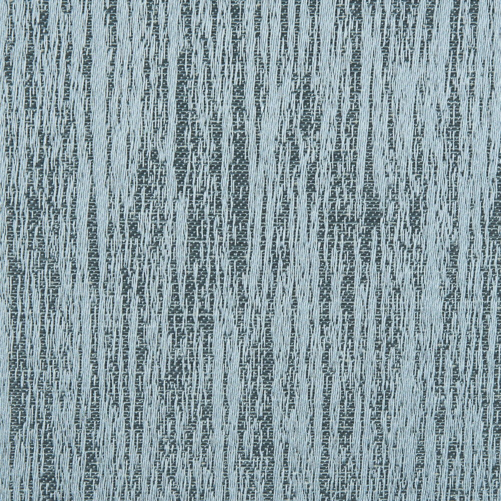 Sky Blue Striated Woven Brocade - Detail