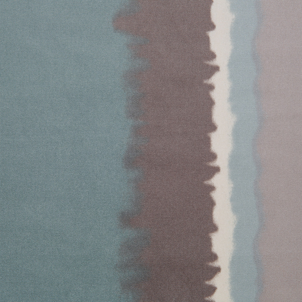 Aqua Abstract Stripes Cotton-Modal Velvet Print Detail