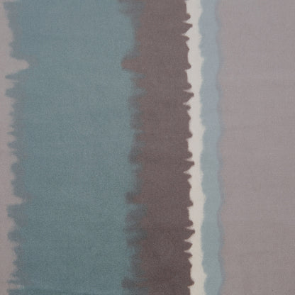 Aqua Abstract Stripes Cotton-Modal Velvet Print