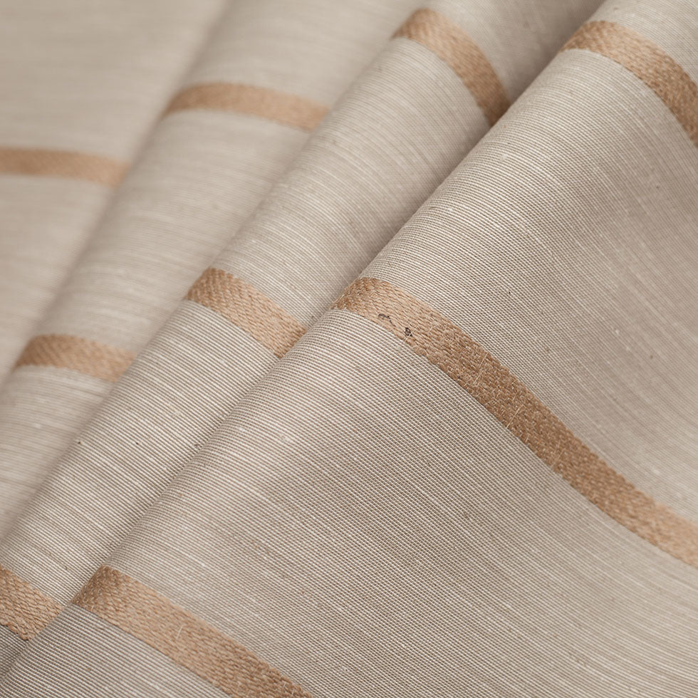 Spanish Sand Striped Poly Blended Woven - Folded