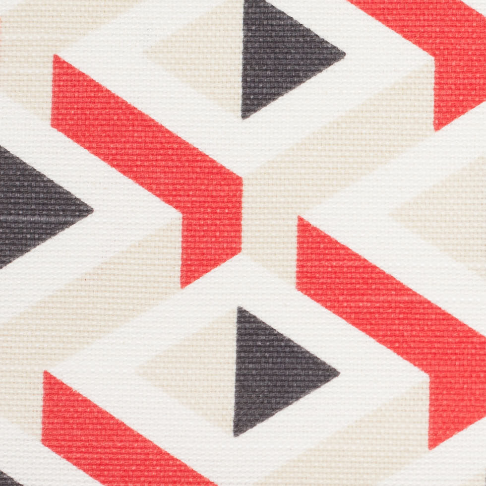 Spanish Red Geometric Woven - Detail