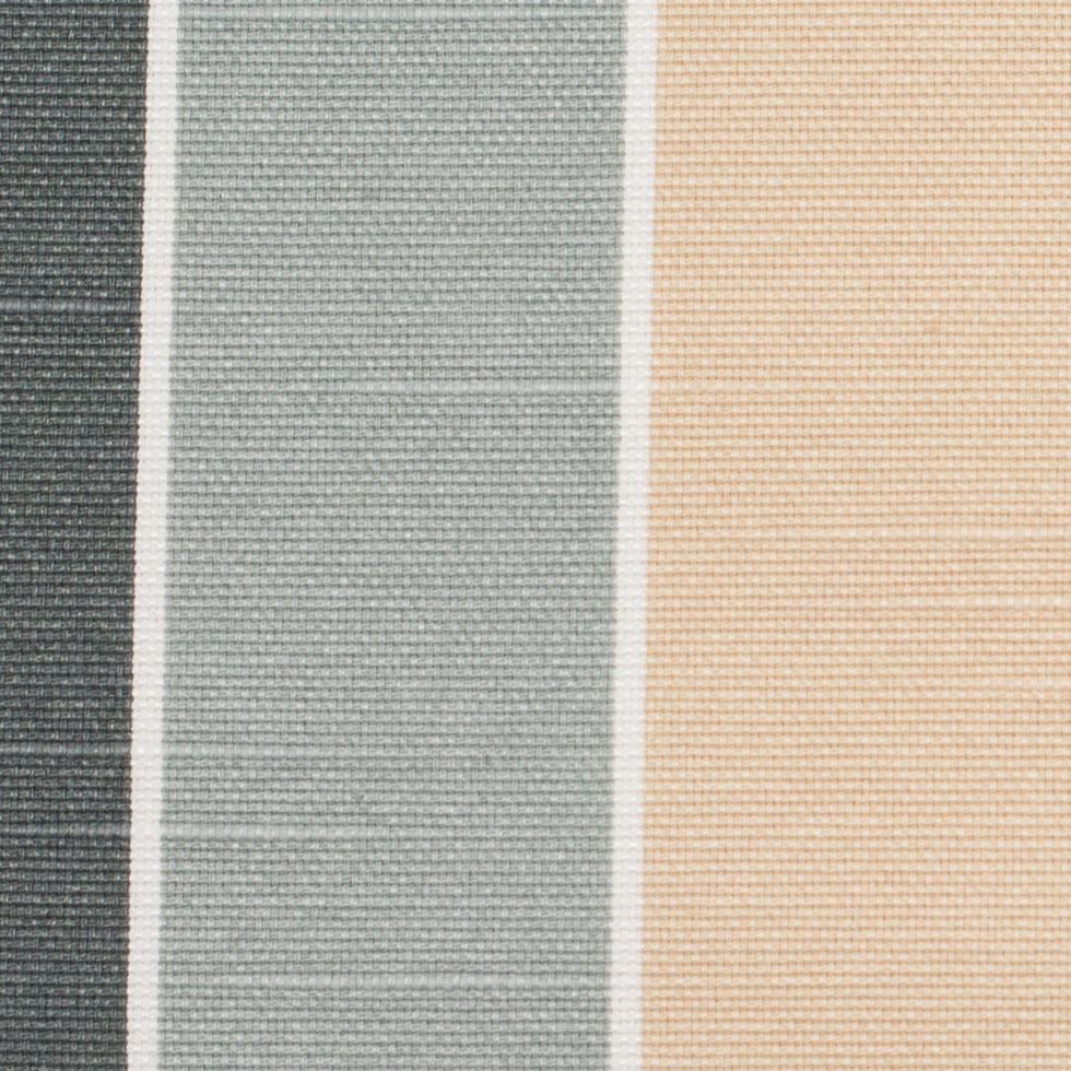 Spanish Gray-1 Striped Poly-Cotton Woven - Detail