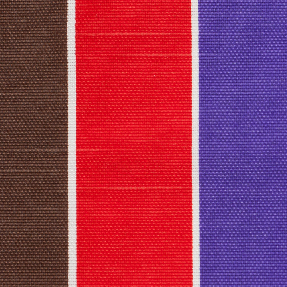 Spanish Red/Purple/Brown Striped Poly-Cotton Woven Detail