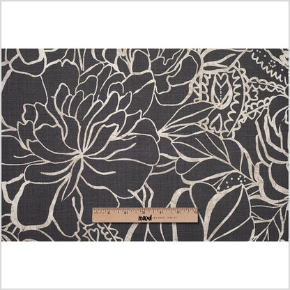Spanish Gray Floral Woven - Full