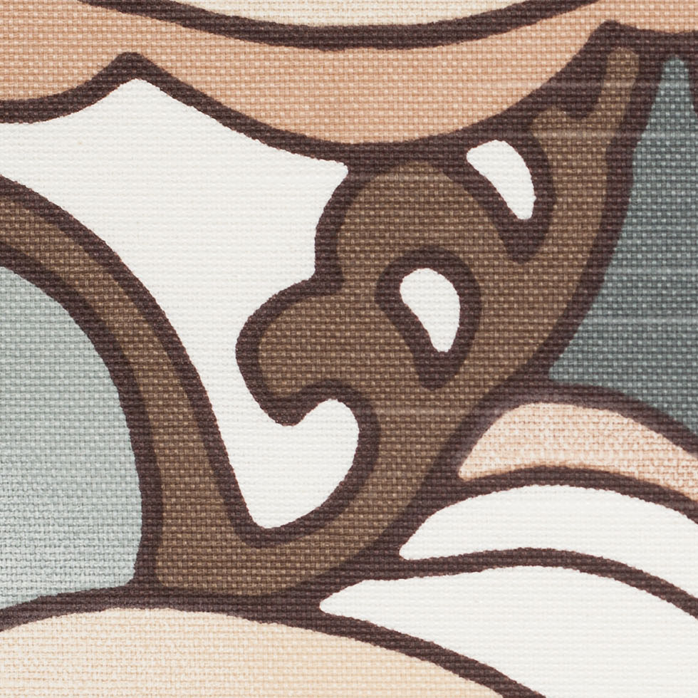 Spanish Gray/Brown Floral Woven - Detail