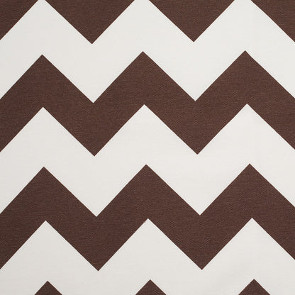 Spanish Espresso/White Geometric Poly-Cotton Woven
