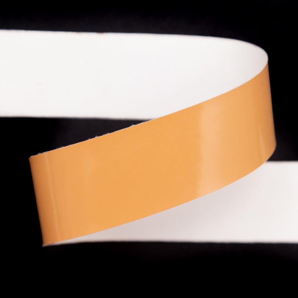 Italian Roasted Honey Faux Patent Leather Trim - 1 - Detail