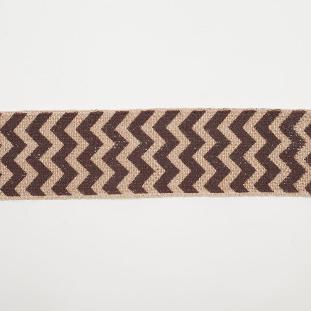 2.5" Brown Jute Chrevron Woven Trim