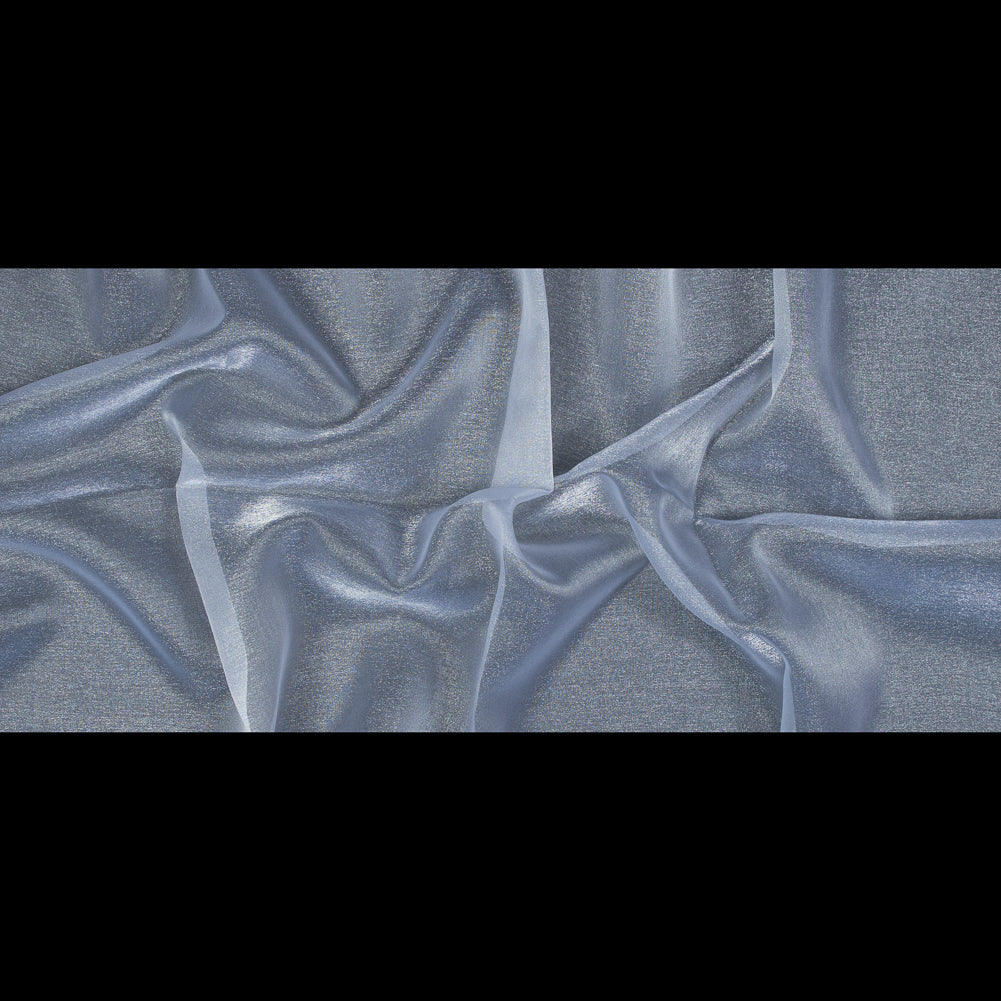 White Sparkle Nylon Organza - Folded