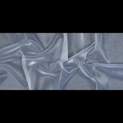 White Sparkle Nylon Organza - Folded