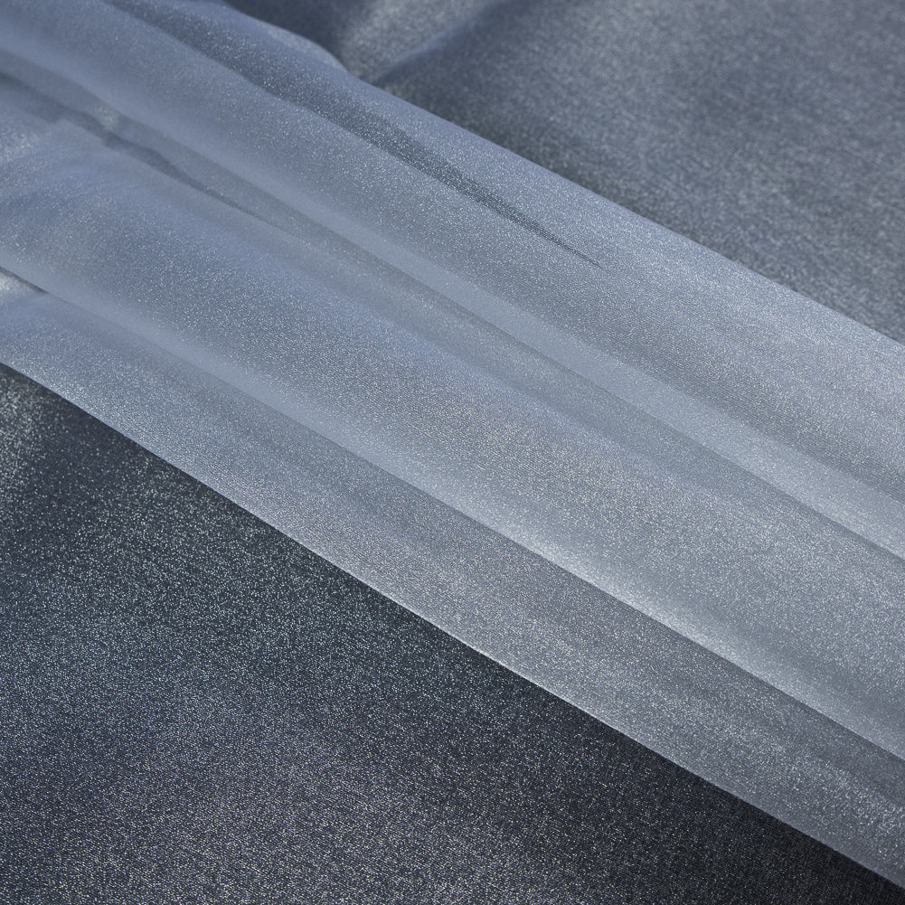 White Sparkle Nylon Organza - Detail