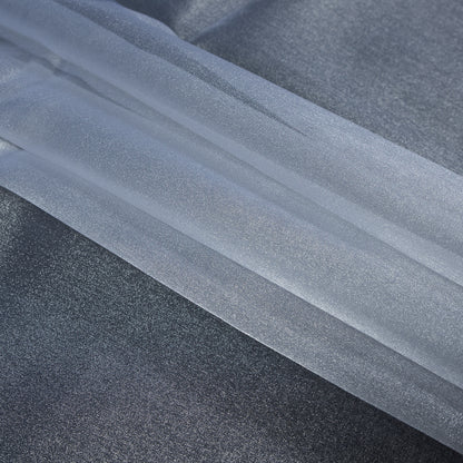 White Sparkle Nylon Organza - Detail