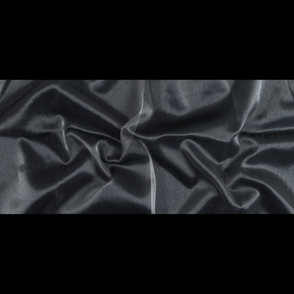 Silver Iridescent Nylon Organza Folded