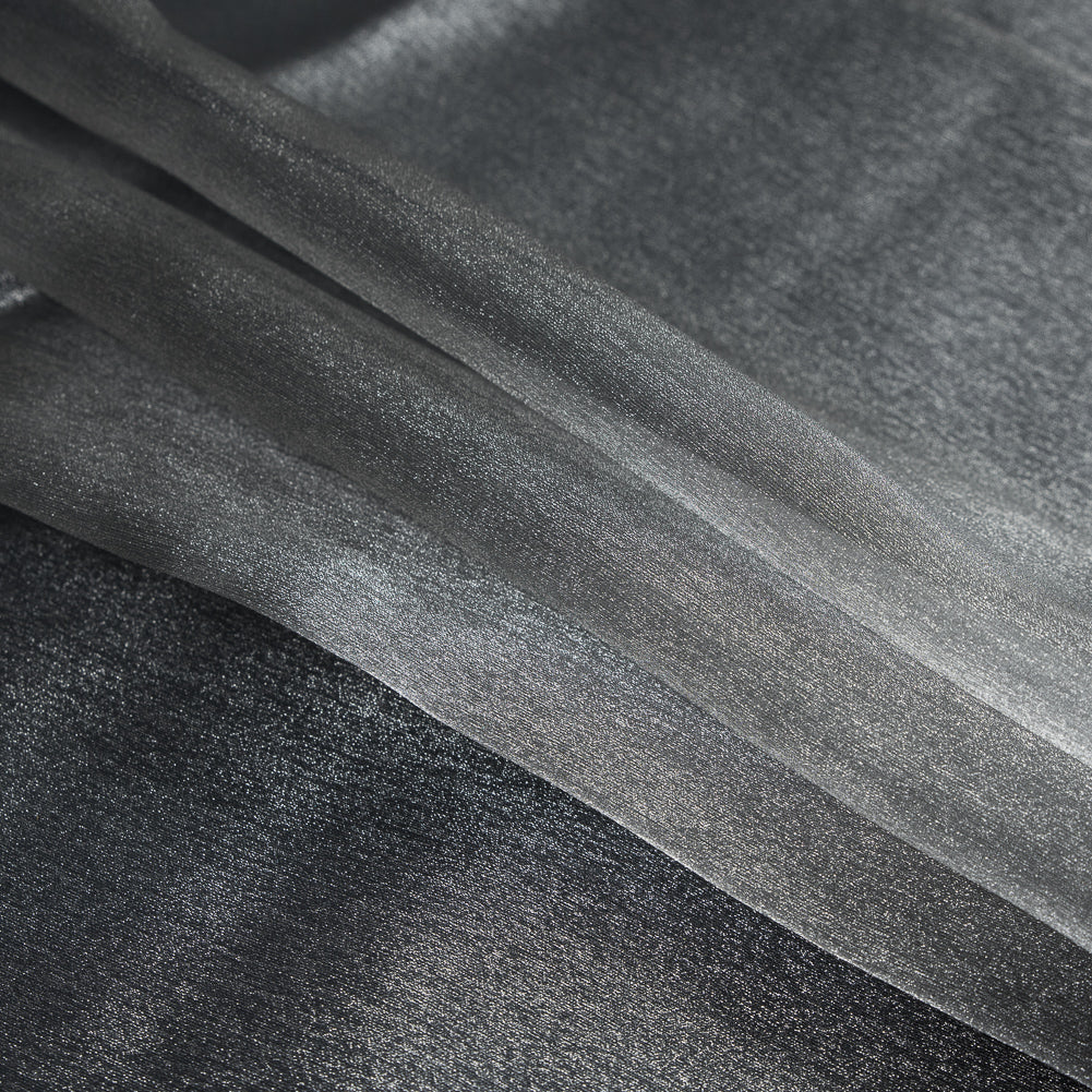 Silver Iridescent Nylon Organza Detail