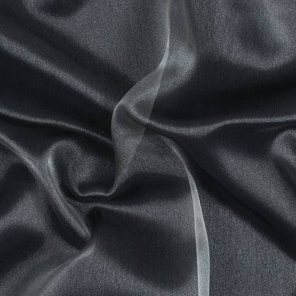 Silver Iridescent Nylon Organza