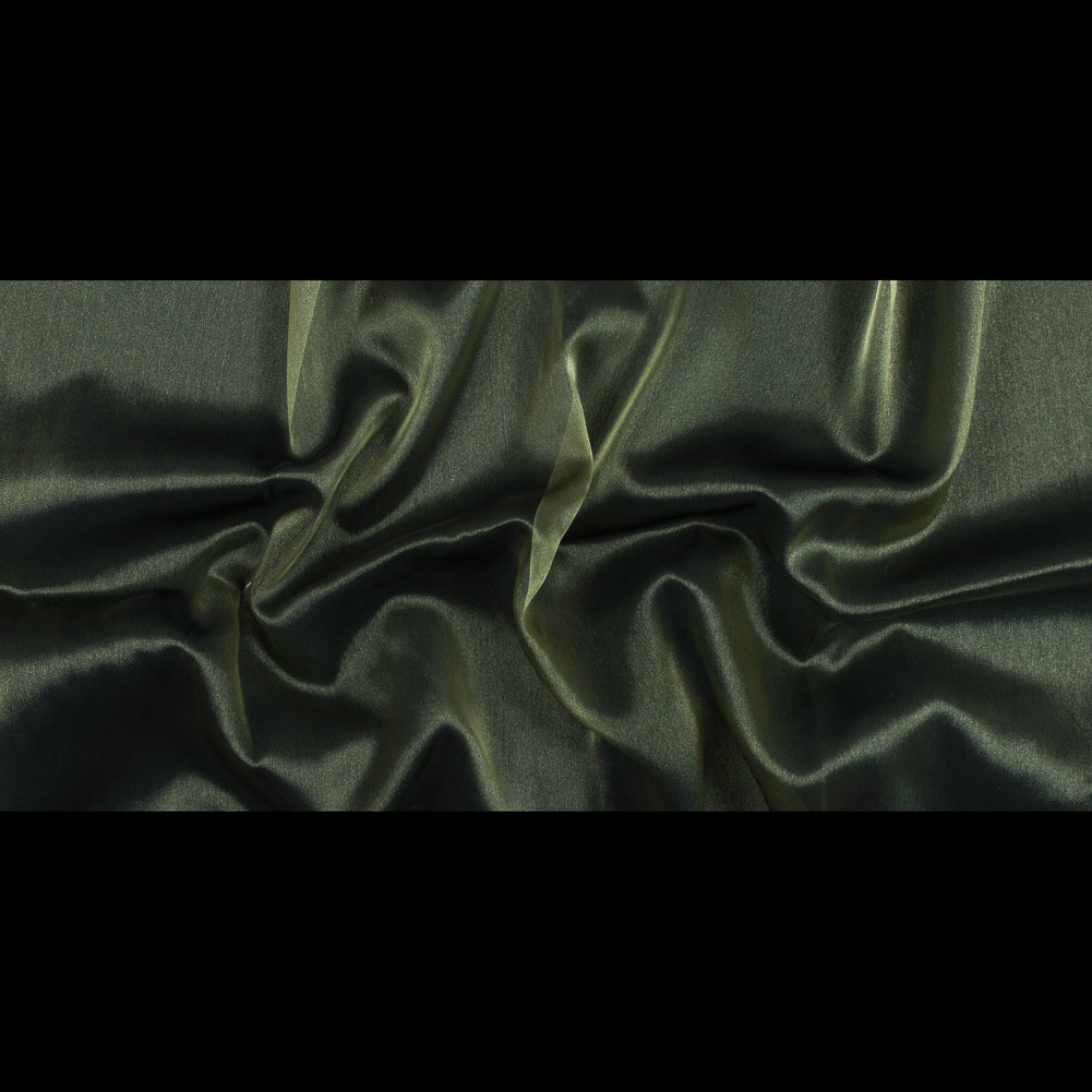 Olive Iridescent Nylon Organza - Folded