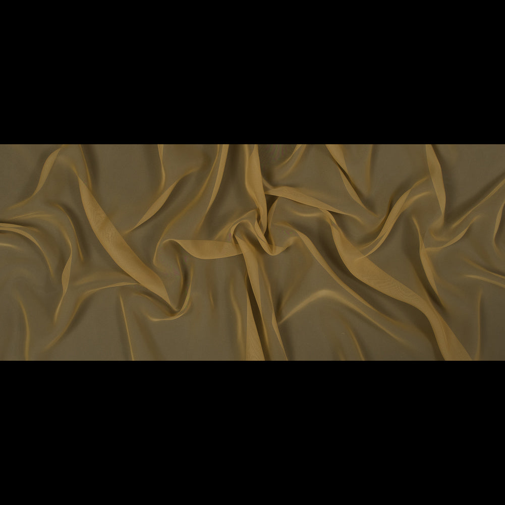 Antique Gold Polyester Chiffon - Folded