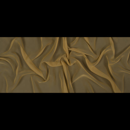 Antique Gold Polyester Chiffon - Folded