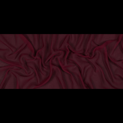 Garnet Polyester Chiffon - Folded