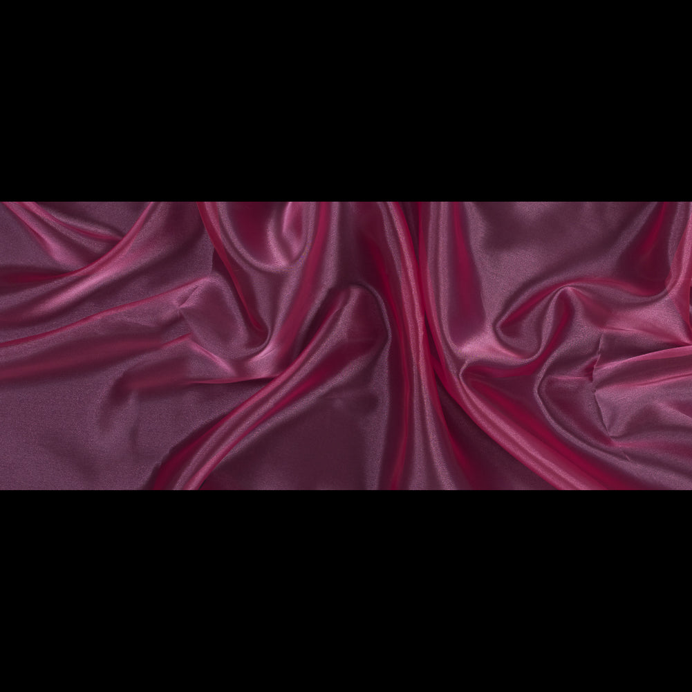 Raspberry Iridescent Polyester Organza - Folded