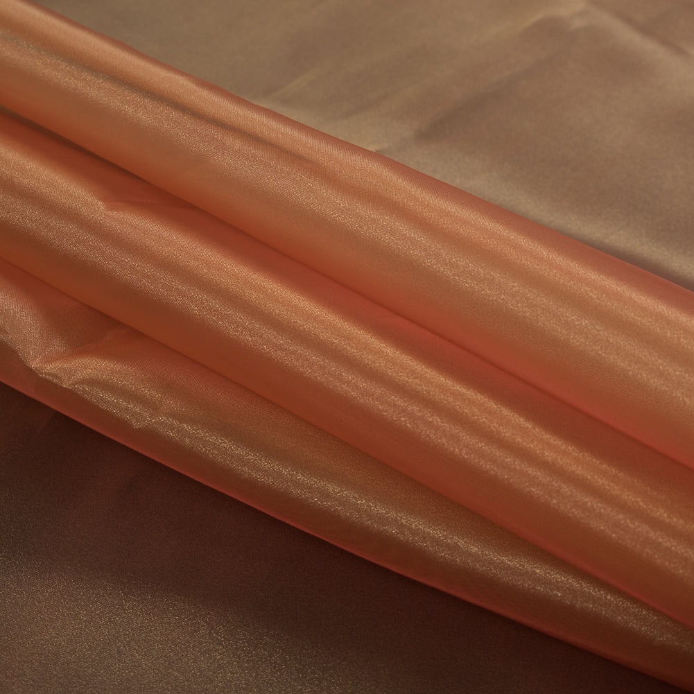 Orange Iridescent Polyester Organza - Detail