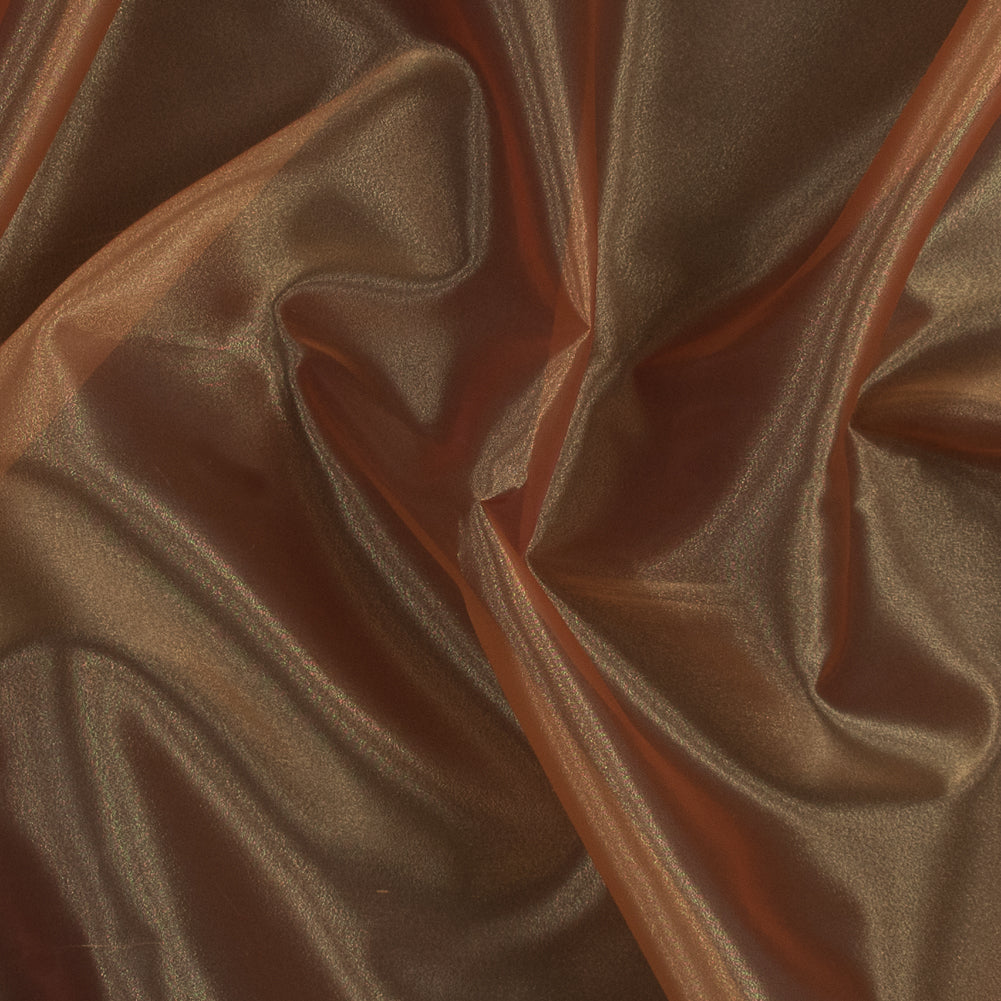 Orange Iridescent Polyester Organza