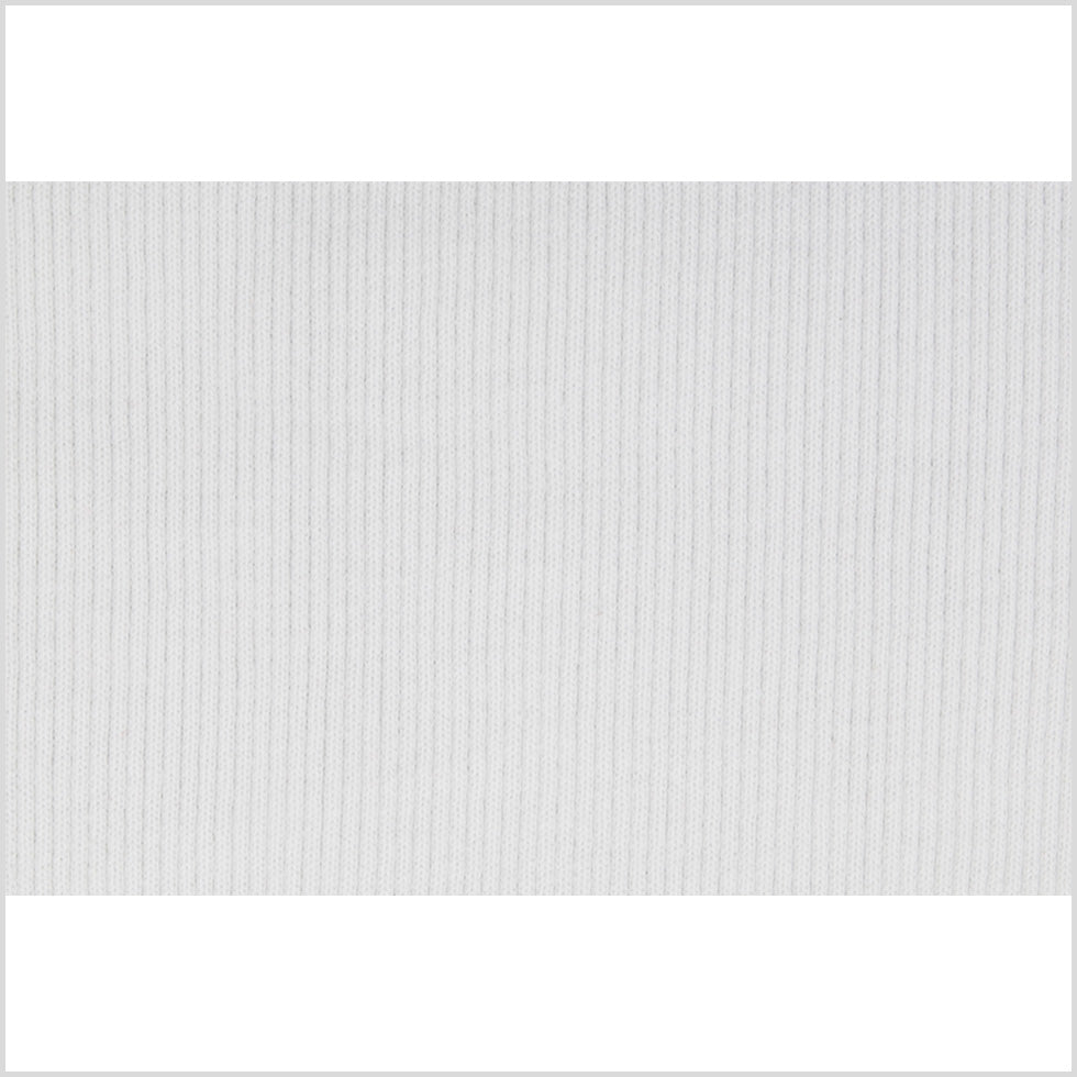 White Rib Knit Trim - 7" x 38"