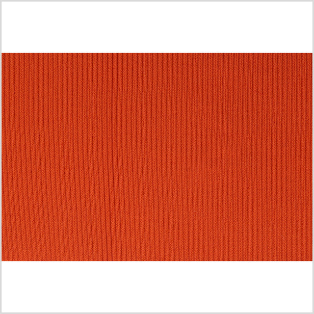 Bright Orange Rib Knit Trim - 7 x 38