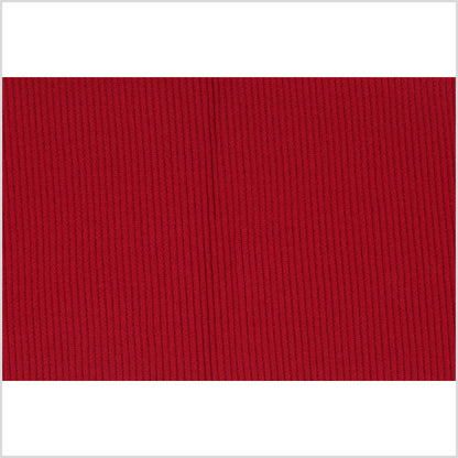 H. Cardinal Red Rib Knit Trim - 7" x 38"